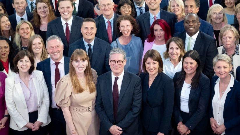 Labour Prime Minister Keir Starmer surrounded by his cabinet and MPs. Photo: PA