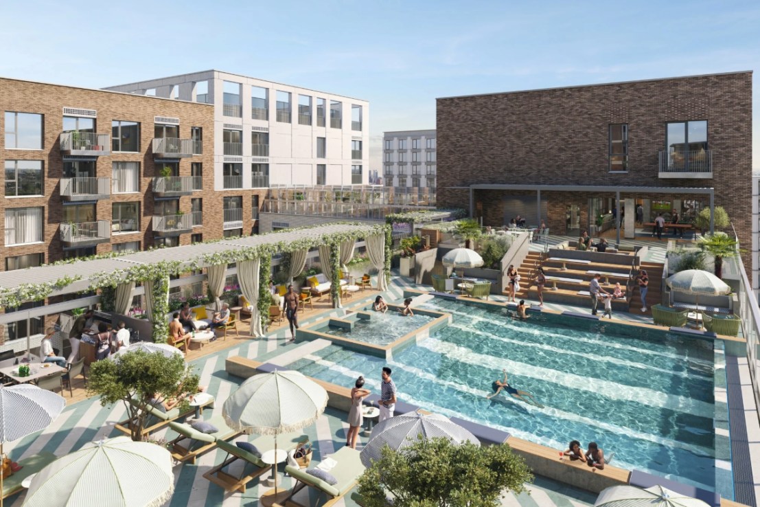 The Bloom build-to-rent development in Nine Elms (Image courtesy of Savills)