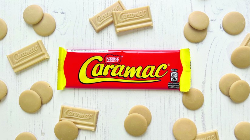 Undated handout photo issued by Nestle UK & Ireland of a Caramac bar, which was discontinued last year to widespread disappointment, but is on sale again from Tuesday in the form of the classic single bar, a three-bar multipack and a sharing bag of buttons, Nestle has said. Issue date: Tuesday July 23, 2024. PA Photo. See PA story CONSUMER Caramac. Photo credit should read: Nestle UK & Ireland/PA Wire NOTE TO EDITORS: This handout photo may only be used for editorial reporting purposes for the contemporaneous illustration of events, things or the people in the image or facts mentioned in the caption. Reuse of the picture may require further permission from the copyright holder.