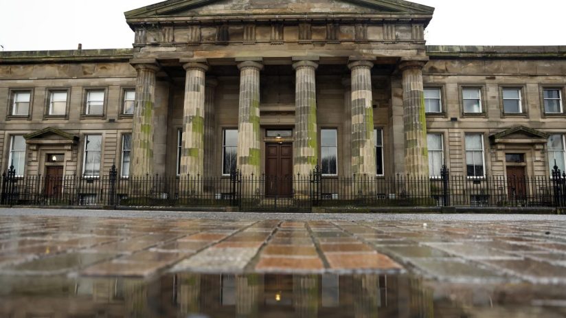 GLASGOW, SCOTLAND - FEBRUARY 27: A general view of Glasgow High Court on February 27, 2024 in Glasgow, Scotland. The Justiciary Buildings in Glasgow, Scotland, serve as part of a judicial complex alongside counterparts in Edinburgh and Aberdeen, dedicated to the supreme criminal court in Scotland. Built between 1810 and 1814 by architect William Stark, the design, inspired by the Parthenon in Greece, housed the city's courthouse, jail, and municipal offices. In 1844, the building fully transitioned to judicial use as the city council relocated to the city and county buildings in Wilson Street. (Photo by Jeff J Mitchell/Getty Images)