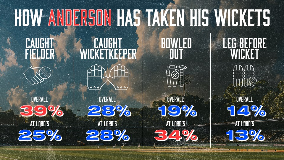 Caught? Bowled? LBW? Just how did Anderson take his 700 wickets?