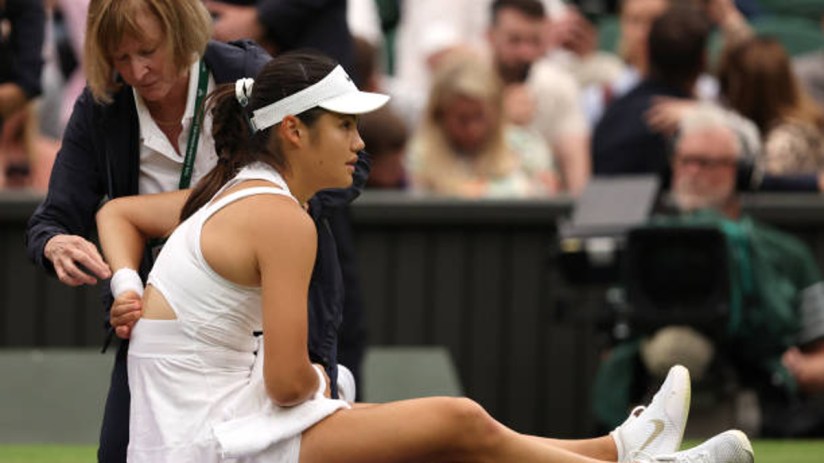 Emma Raducanu was dumped out of Wimbledon having lost in three sets to qualifier Lulu Sun in the fourth round at the All England Club.