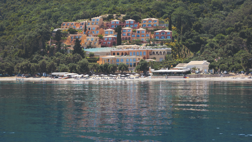 The Nido resort on the southerly stretch of Corfu