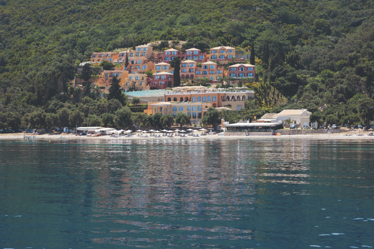 The Nido resort on the southerly stretch of Corfu