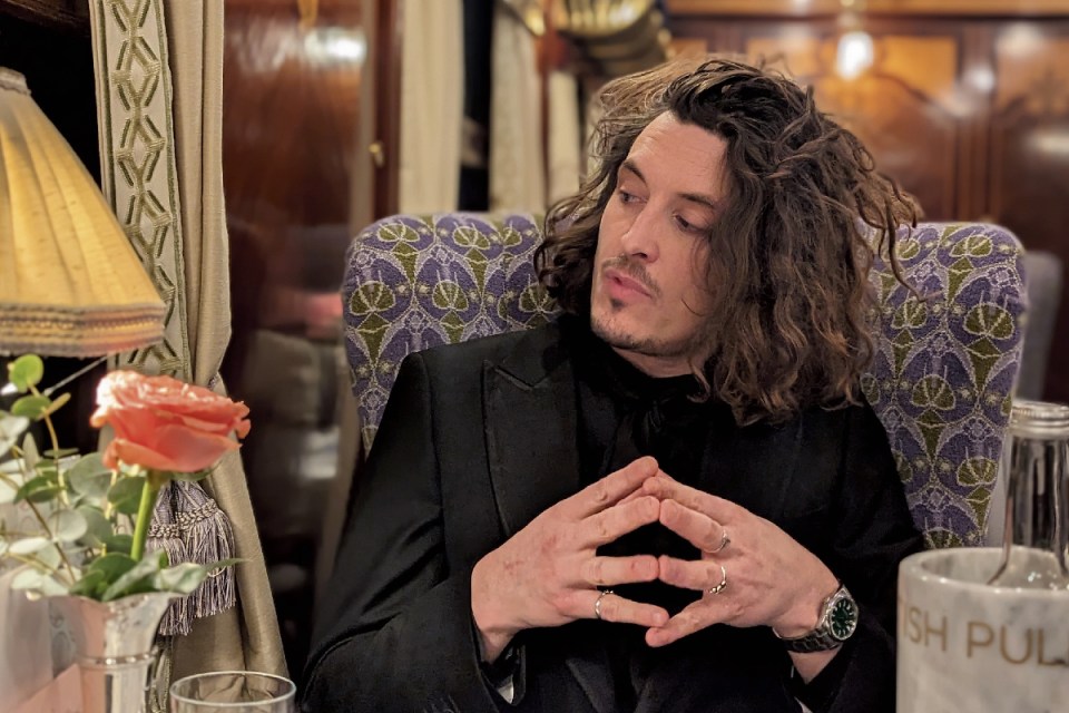Damien aboard the British Pullman