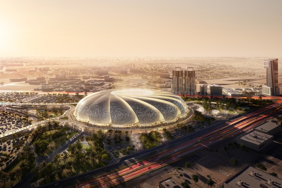 Render of Aramco Stadium