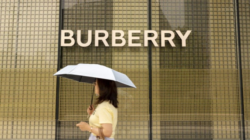 Shares in British designer brand Burberry have crashed by 70 per cent in the past year.