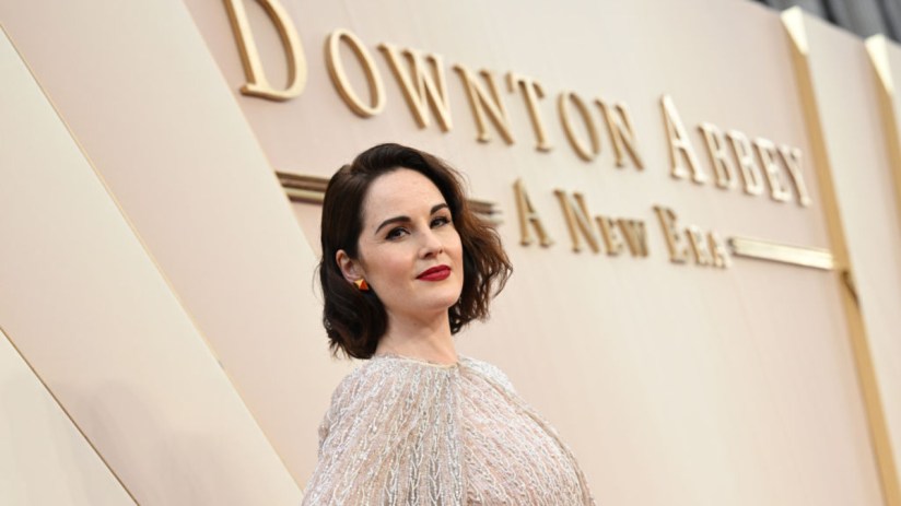Michelle Dockery attends the world premiere of "Downton Abbey: A New Era" at Cineworld Leicester Square on April 25, 2022 in London, England. (Photo by Jeff Spicer/Getty Images for Focus Features, Universal Pictures and Carnival Films)