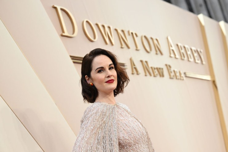 Michelle Dockery attends the world premiere of "Downton Abbey: A New Era" at Cineworld Leicester Square on April 25, 2022 in London, England. (Photo by Jeff Spicer/Getty Images for Focus Features, Universal Pictures and Carnival Films)