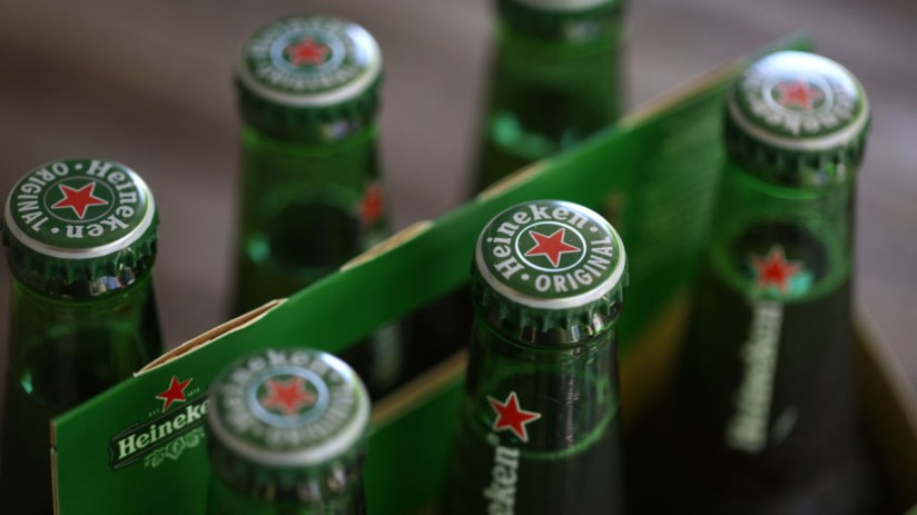 Heineken's UK profit was cut during 2023. (Photo illustration by Justin Sullivan/Getty Images)