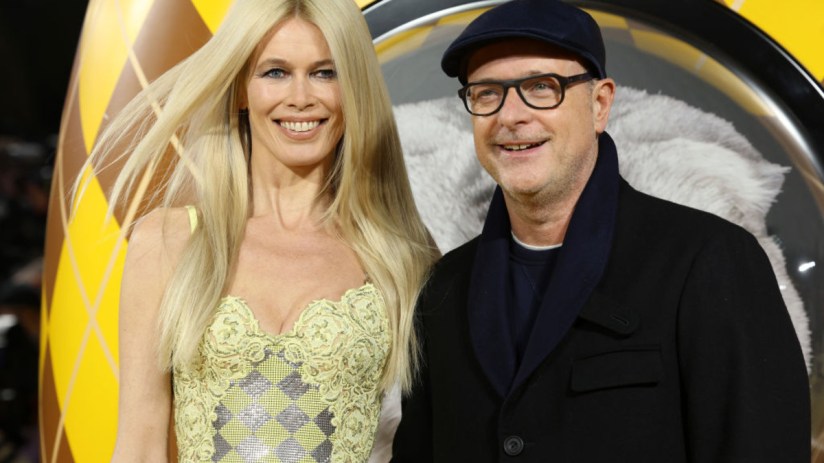 Claudia Schiffer and Matthew Vaughn attend the World Premiere of "Argylle" at the Odeon Luxe Leicester Square on January 24, 2024 in London, England. (Photo by Lia Toby/Getty Images)