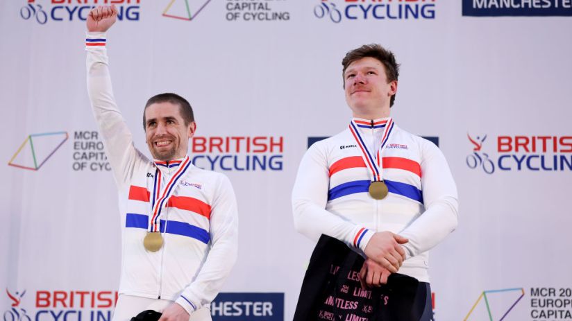 Neil Fachie (left) has near-total blindness but is a double Paralympic champion in tandem cycling