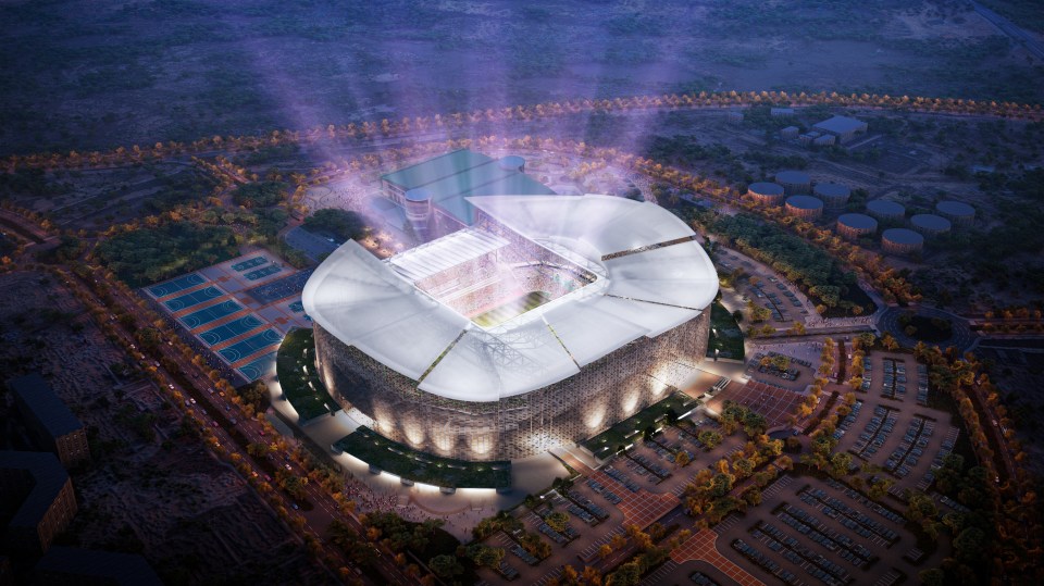 Render of King Khalid University Stadium