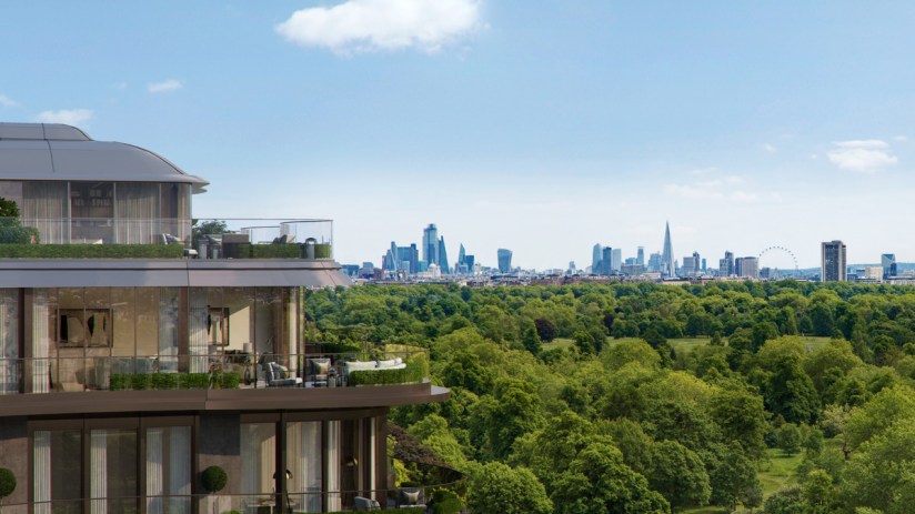 A £60m penthouse overlooking Hyde Park has gone on sale