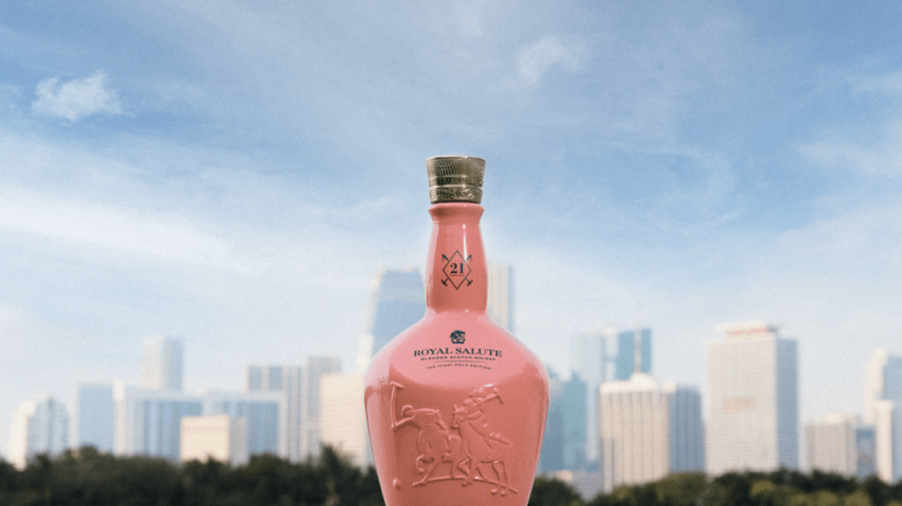 The Royal Salute Miami Polo Edition is made by Chivas Brothers. Credit - Chivas Brothers