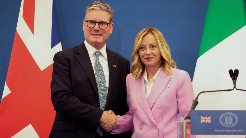 Two Italian firms Leonardo and Marcegaglia are set to invest £485m into the UK, Sir Keir Starmer has announced. Photo: PA