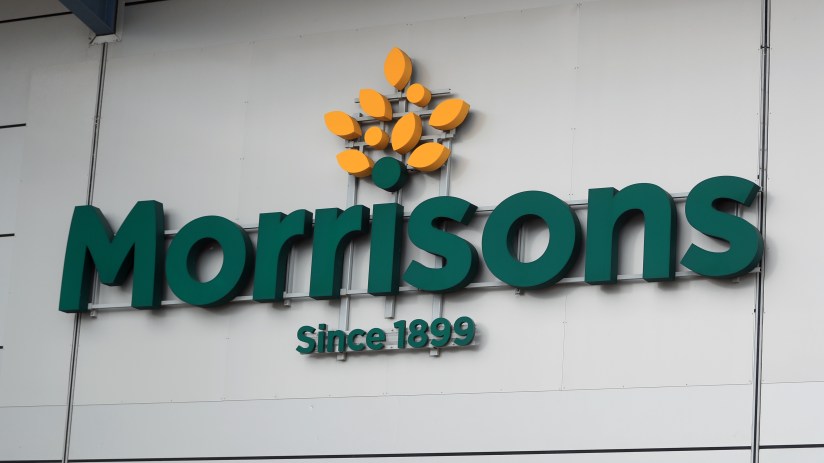 Morrisons Supermarket signage, as the supermarket group has agreed a £331 million property deal as part of efforts to slash its significant debt pile. Photo credit should read: Mike Egerton/PA Wire