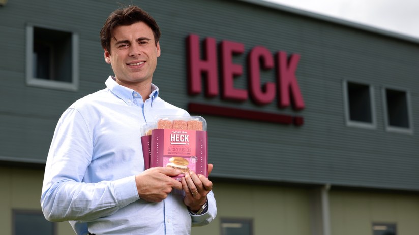 Jamie Keeble, sales director of the family-owned sausage business Heck! Food.