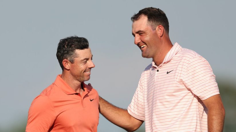 The rivalry between the LIV Golf League and the PGA Tour will reach another level in December with Rory McIlroy and Scottie Scheffler taking on Bryson DeChambeau and Brooks Koepka.