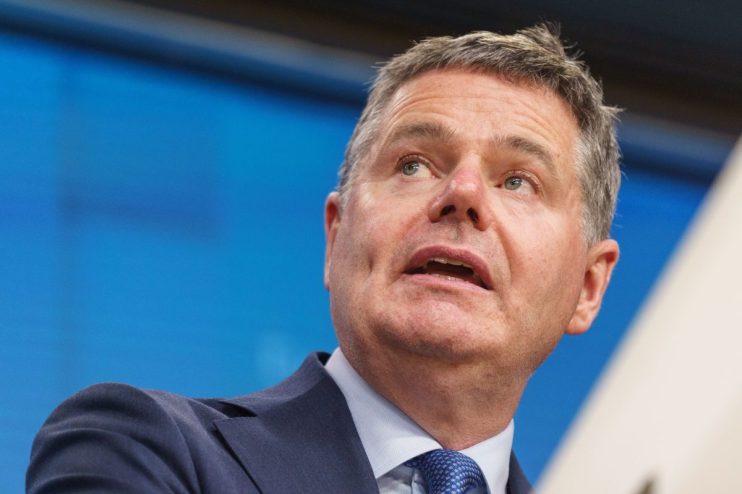 Paschal Donohoe, president of Eurogroup, hailed a 'new footing' in UK/EU ties in a speech in the City of London. Photographer: Simon Wohlfahrt/Bloomberg via Getty Images