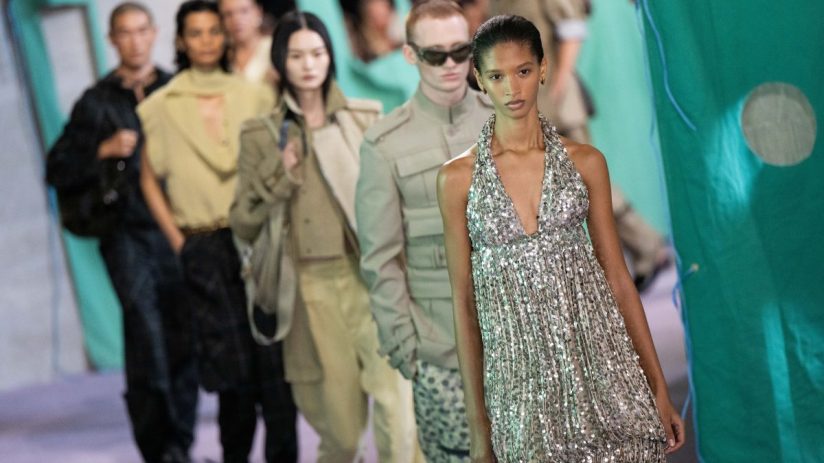 LONDON, ENGLAND - SEPTEMBER 16: Models walk the runway at the Burberry show during London Fashion Week September 2024 at on September 16, 2024 in London, England. (Photo by Jeff Spicer/Getty Images)
