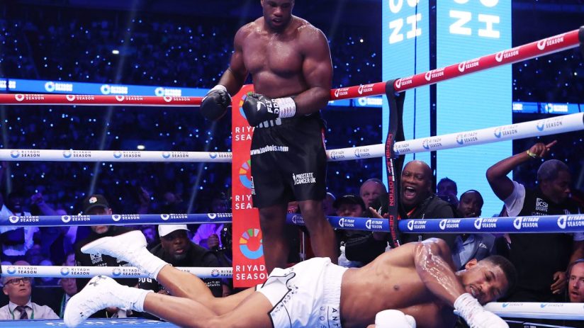 Anthony Joshua was counted out after a brutal counterpunch from Daniel Dubois in the fifth round