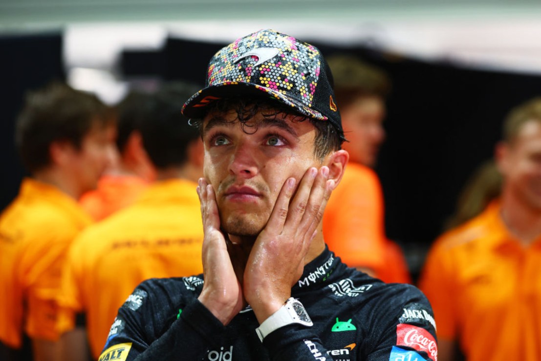 Lando Norris drives for McLaren. (Photo by Joe Portlock/Getty Images)