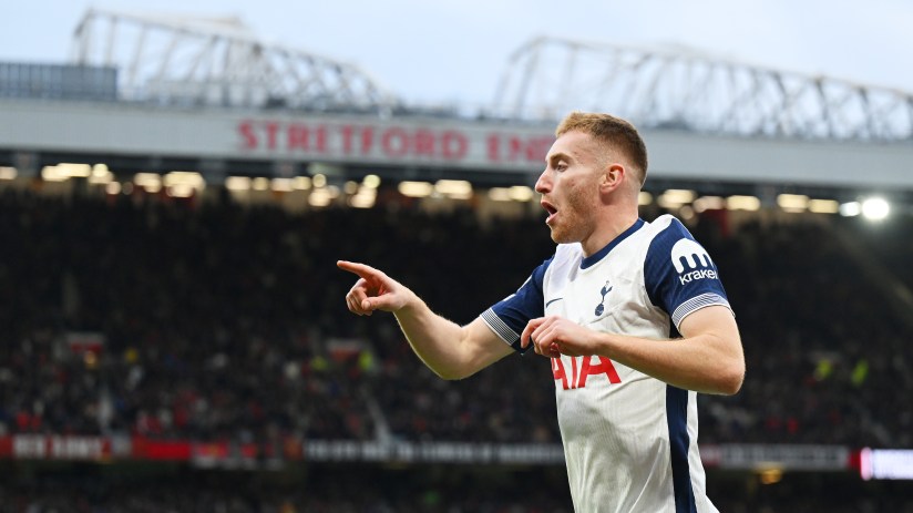 Dejan Kulusevski scored Tottenham's second goal in a 3-0 win at Manchester United
