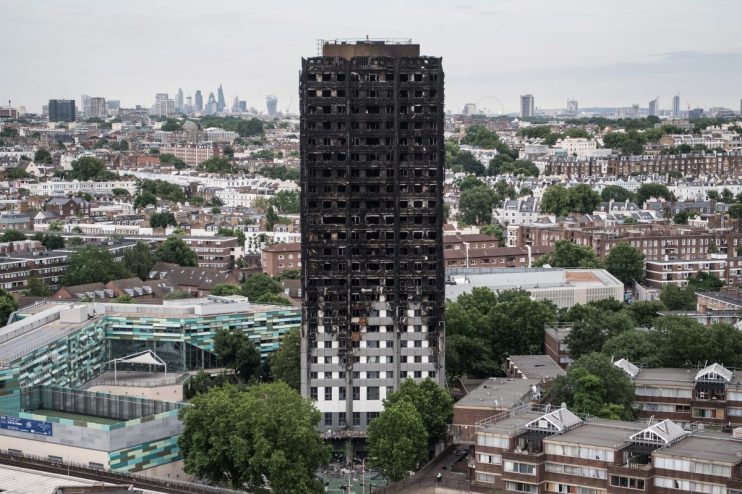 Remains of Grenfell tower