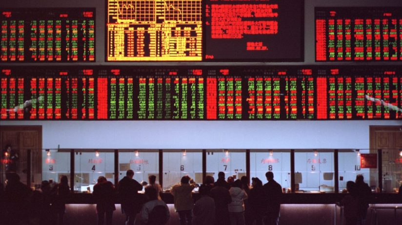 386035 03: A view of the interior of the stock market exchange February 27, 2001 in Beijing, China. Days after China announced the opening of its hard currency B share markets to local investors, Beijing announced financial reforms to stop corruption in the stock exchanges. Chinese investors will be allowed to begin trading hard currency B shares on February 28, but only under tight foreign exchange controls that will prevent illegal money trading. (Photo by Kevin Lee/Newsmakers)