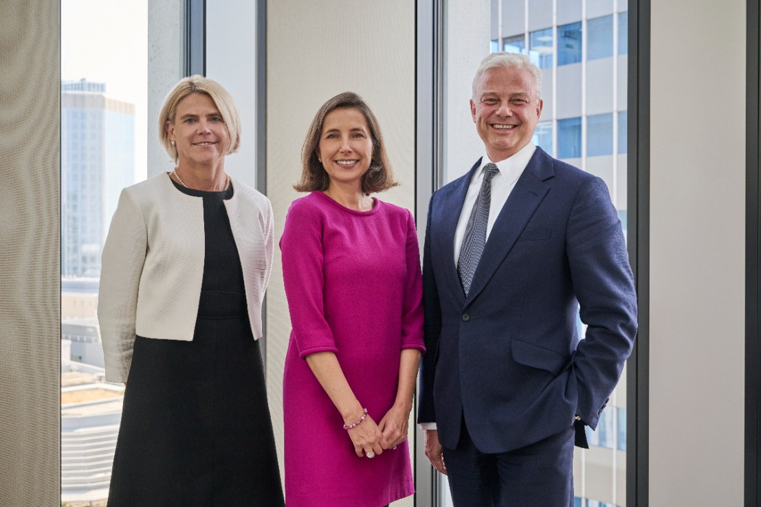 Left to right: Meagen Burnett, Johanna Kyrklund and Richard Oldfield