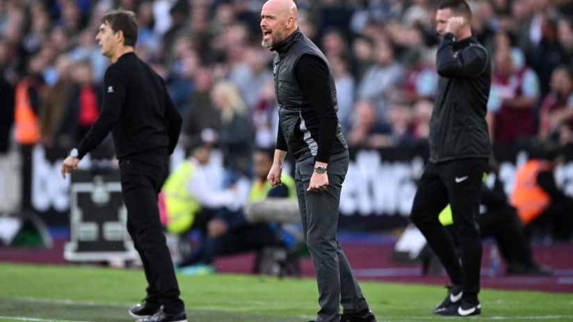Erik ten Hag blamed a soft penalty decision after a late 2-1 defeat at West Ham left his Manchester United team 14th in the Premier League.