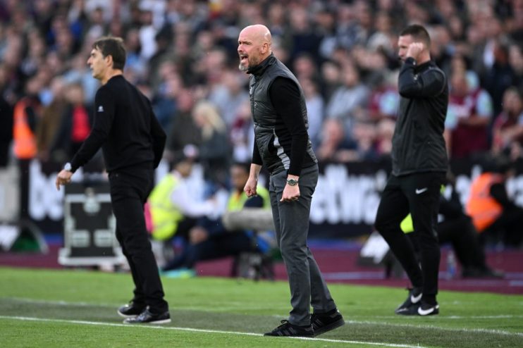 Erik ten Hag blamed a soft penalty decision after a late 2-1 defeat at West Ham left his Manchester United team 14th in the Premier League.