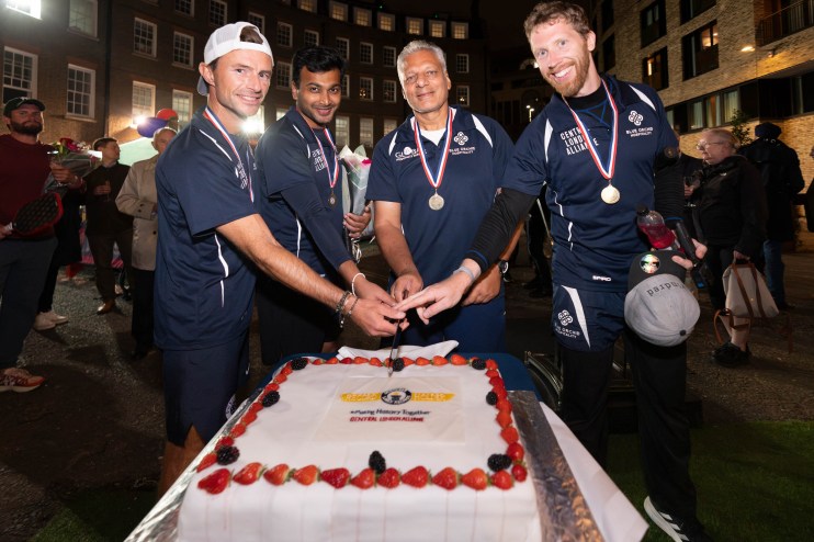 Pickleball GWR Celebration Cake cutting