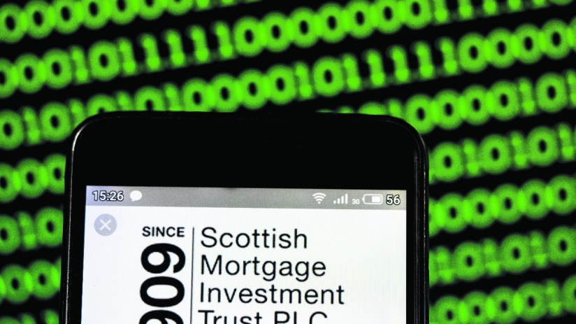 Scottish Mortgage Investment Trust logo seen displayed on a smart phone (Photo Illustration by Igor Golovniov/SOPA Images/LightRocket via Getty Images)