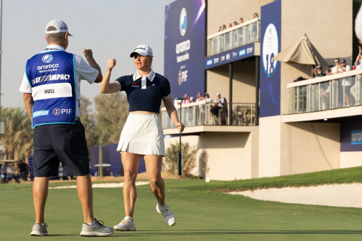 Charley Hull won the Aramco Team Series in Riyadh by three shots
