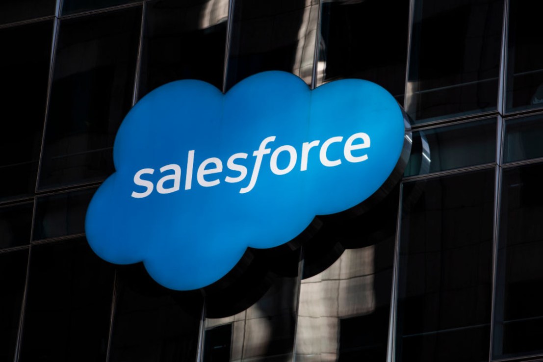 Salesforce is headquartered in the US. (Photo by Stephen Lam/Getty Images)