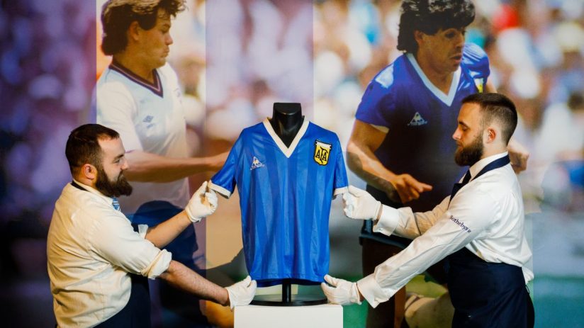 Maradona's 'Hand of God' shirt became one of the most expensive items of sports memorabilia when it sold for £7m at auction in 2022