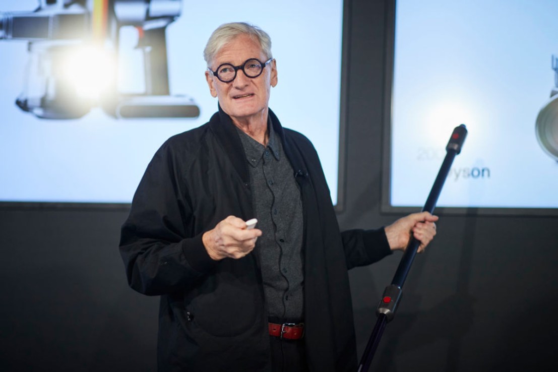 Sir James Dyson speaks on stage at the Dyson Berlin Store Opening on October 19, 2023 in Berlin, Germany. (Photo by Sebastian Reuter/Getty Images for Dyson)