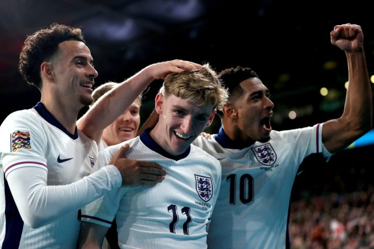 England secured Nations League promotion with a 5-0 home win over the Republic of Ireland