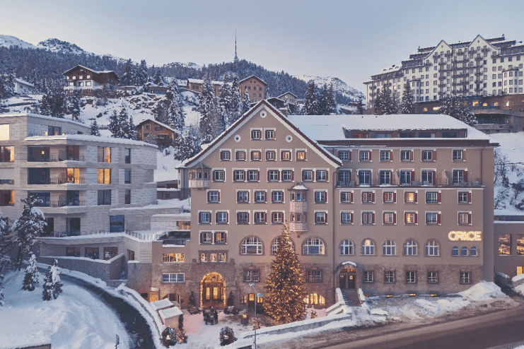 The renovated Grace La Margna in St Moritz has a different feel to the rest of the Swiss town