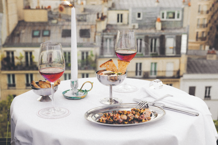 The rooftop at the Hôtel Rochechouart overlooks the Montmarte