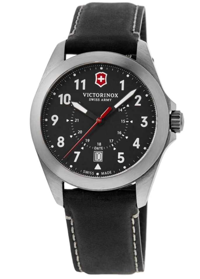 Victorinox Swiss Army Heritage Quartz Black Dial Leather Strap