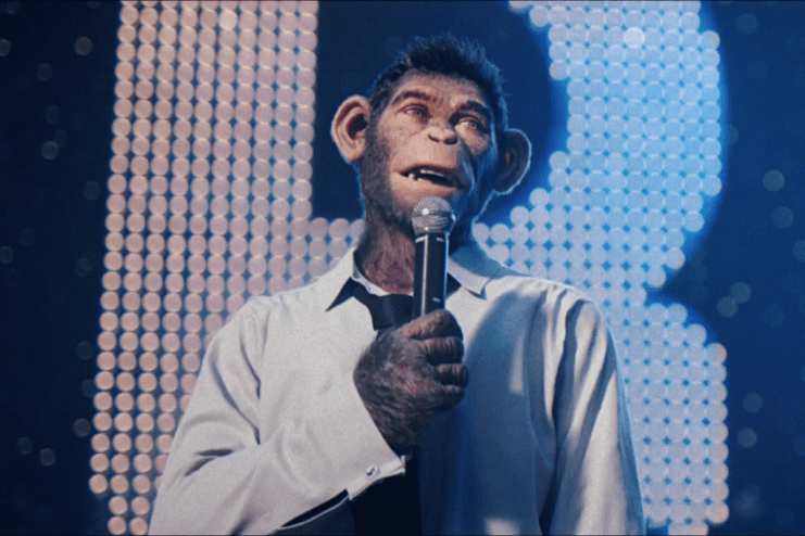 In Better Man, Robbie Williams is presented as a monkey