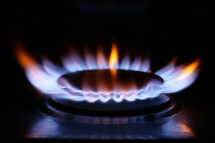A lit ring on a gas hob at a home in north London. PA Photo. See PA story ENERGY Gas. Photo credit: Yui Mok/PA Wire