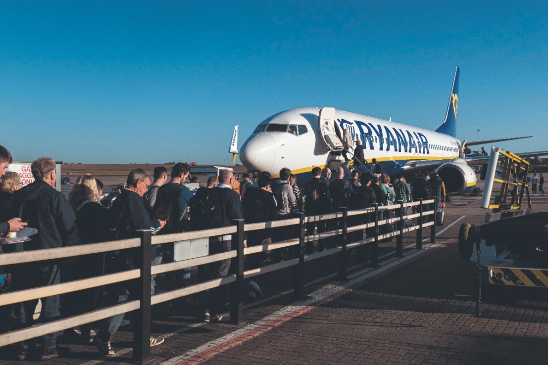 Ryanair's lawsuit comes amid a developing spat over rules surrounding alcohol consumption at European airports.  (Photo by Nicolas Economou/NurPhoto via Getty Images)