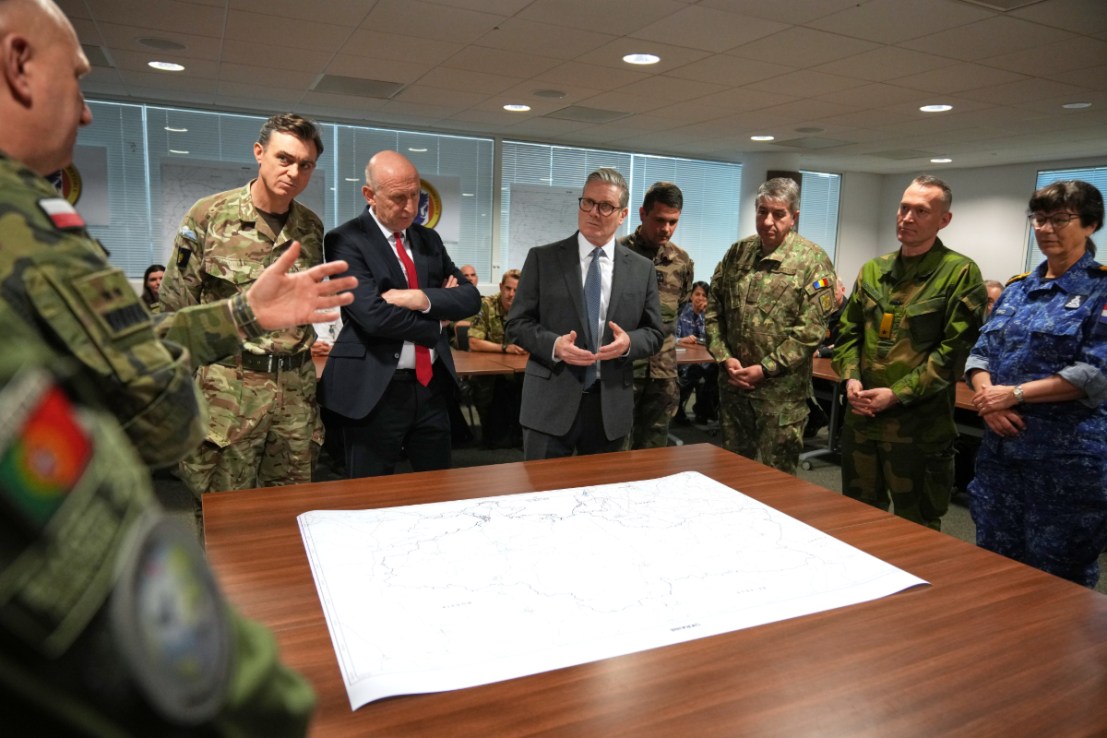 Talks on the Ukraine peacekeeping force are reaching the stage of a “military plan” aimed at “keeping the skies safe”, Sir Keir Starmer has said. Photo: PA