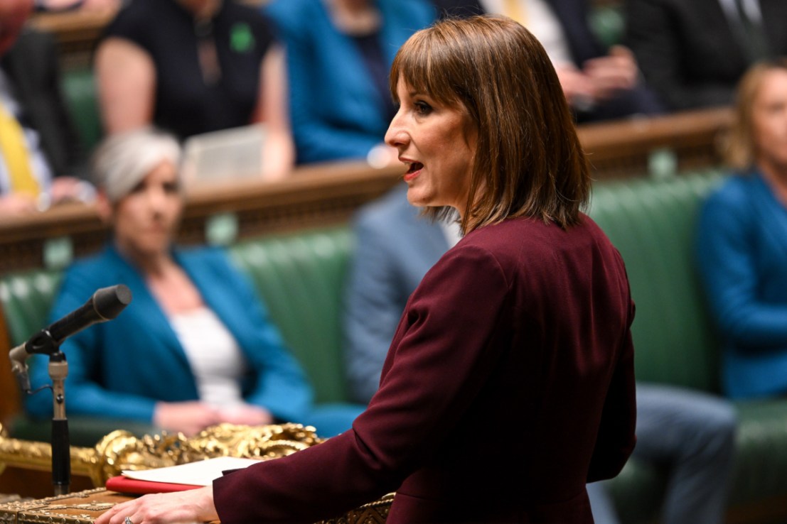 Rachel Reeves delivering her spring statement in the House of Commons. Photo: Parliament/PA