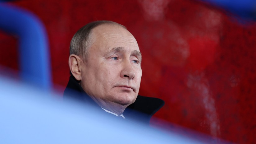 BEIJING, CHINA - FEBRUARY 04: Vladimir Putin, President of Russia looks on during the Opening Ceremony of the Beijing 2022 Winter Olympics at the Beijing National Stadium on February 04, 2022 in Beijing, China.