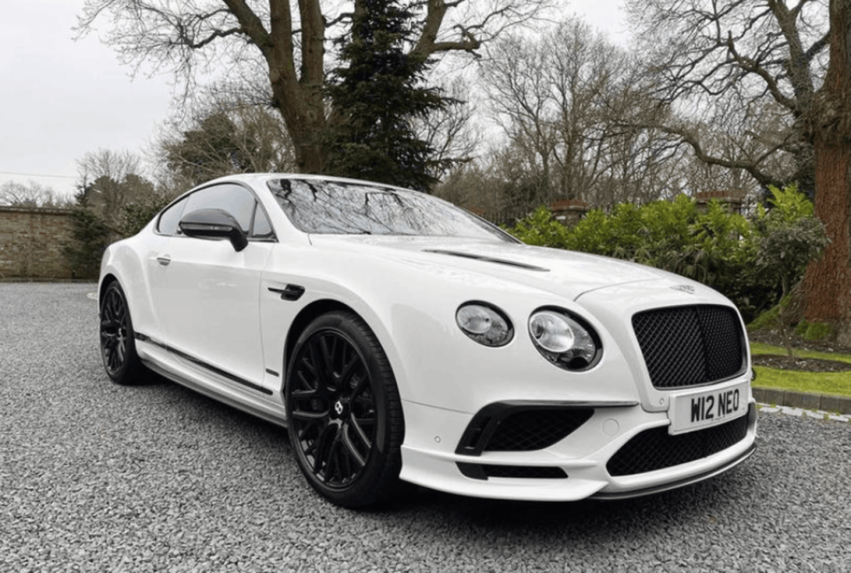 Kane chose the Bentley Continental GT Supersports in white